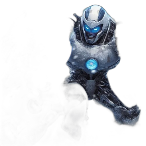 robot, mask, weapon, creature transparent PNG cut-out