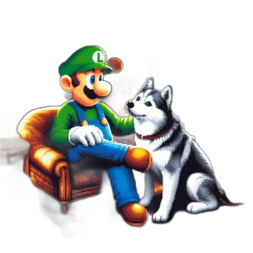 animal, furniture, pixel art, concept art transparent PNG cut-out