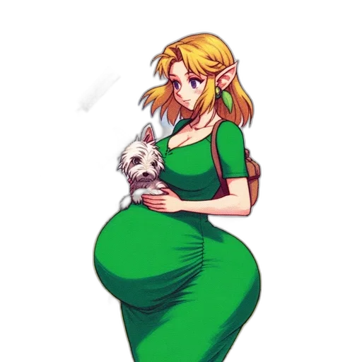 dress, animal, pixel art, concept art transparent PNG cut-out