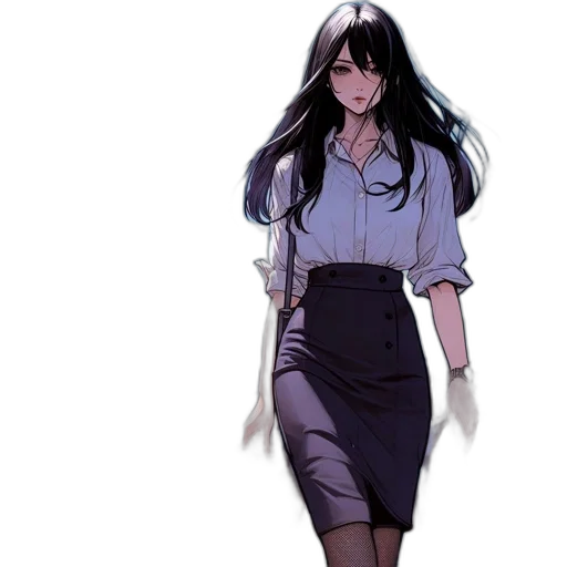 dress, staff, jacket, weapon transparent PNG cut-out