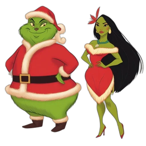 concept art, 3d render, two, festive transparent PNG cut-out