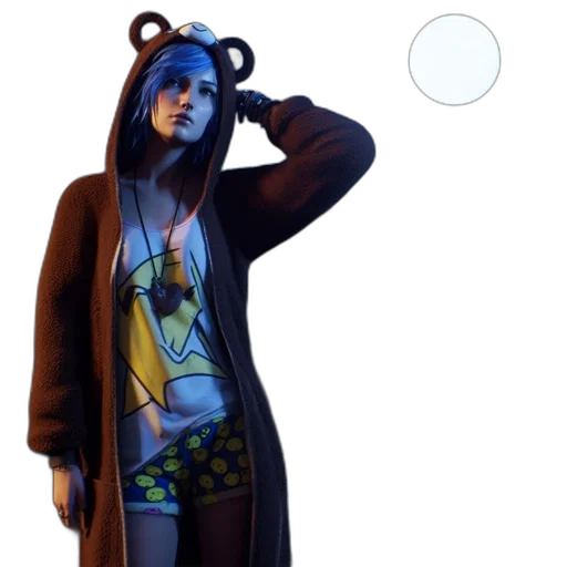 dress, jacket, concept art, cyberpunk transparent PNG cut-out