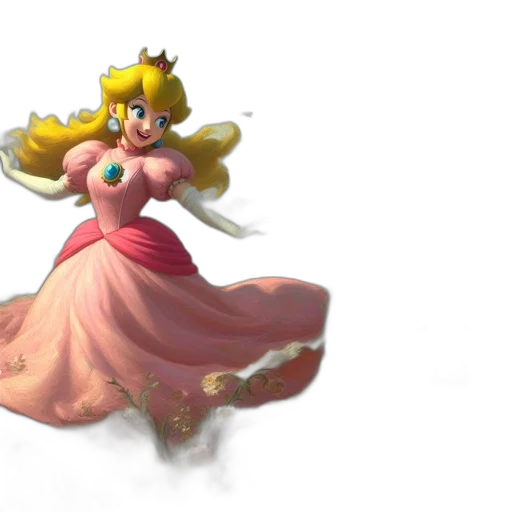 dress, crown, concept art, 3d render transparent PNG cut-out