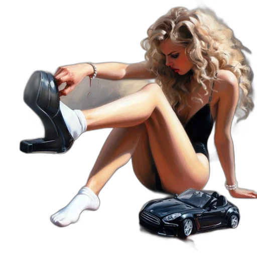 shoes, jewelry, dress, photorealistic transparent PNG cut-out
