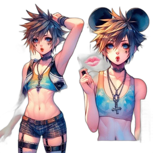 anime, concept art, pixel art, fantasy art transparent PNG cut-out