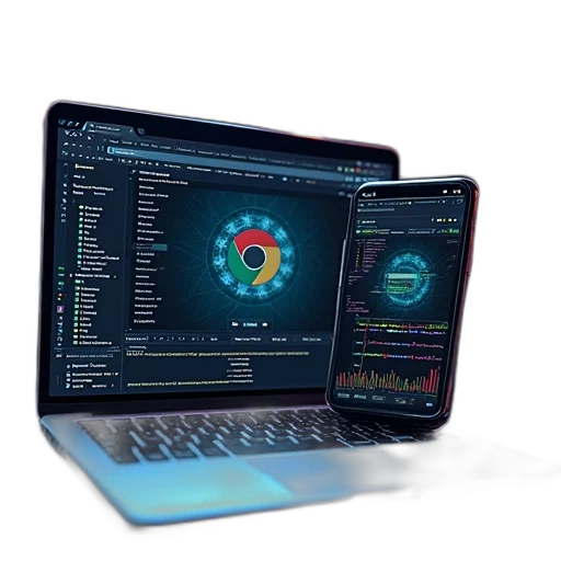 web, interface, devices, showing transparent PNG cut-out