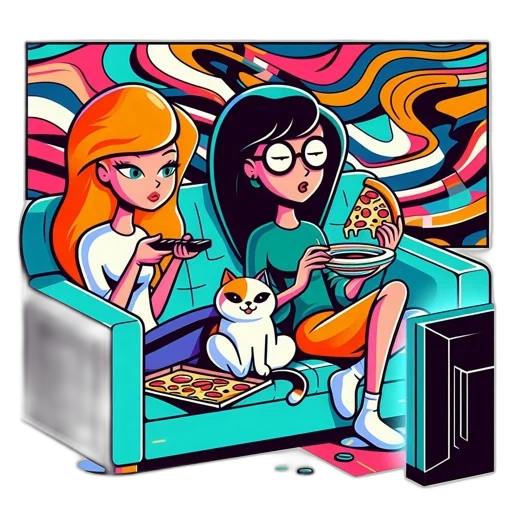 food, cartoon, comic book art, pixel art transparent PNG cut-out