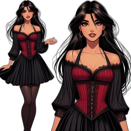 dress, concept art, fantasy art, comic book art transparent PNG cut-out