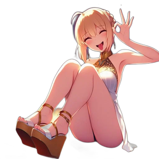 dress, staff, weapon, robot transparent PNG cut-out