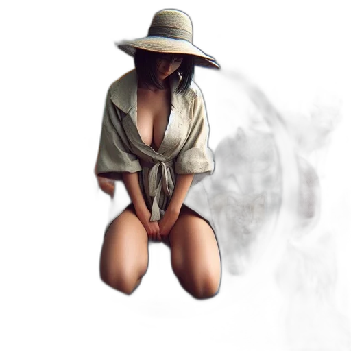 hat, jacket, dress, jewelry transparent PNG cut-out