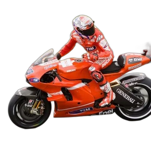 ducati, motorcycle, racer, red transparent PNG cut-out