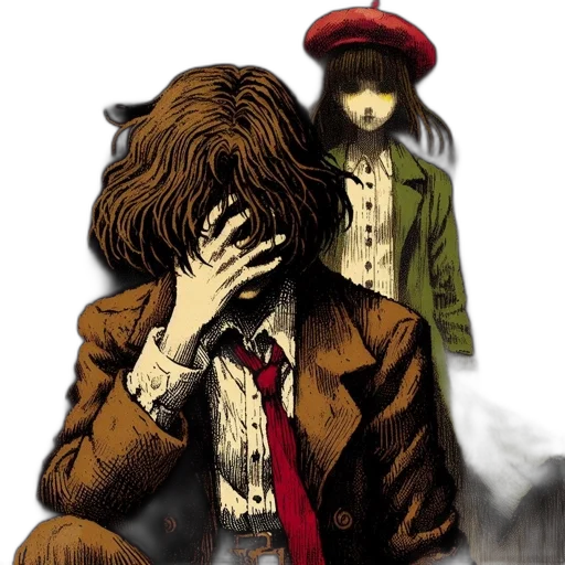 mask, comic book art, concept art, anime transparent PNG cut-out