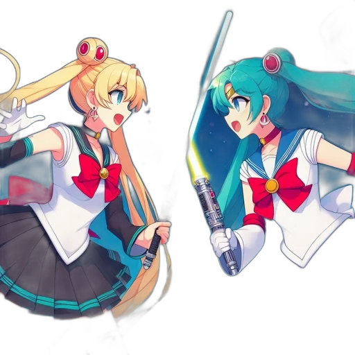 anime, pixel art, concept art, 3d render transparent PNG cut-out