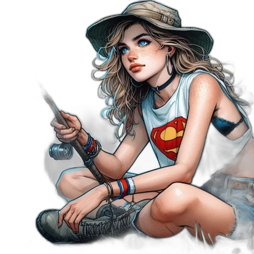 comic book art, fantasy art, concept art, cartoon transparent PNG cut-out
