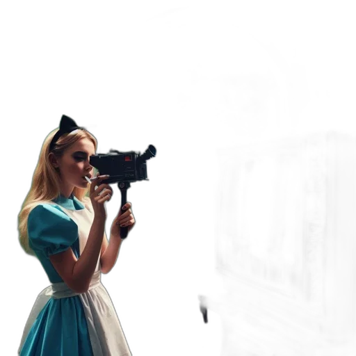 dress, staff, weapon, robot transparent PNG cut-out