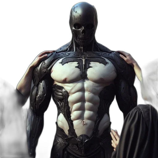 mask, comic book art, concept art, 3d render transparent PNG cut-out