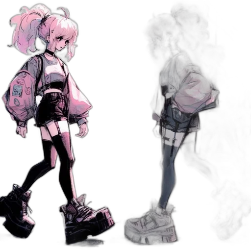 jacket, concept art, anime, cyberpunk transparent PNG cut-out