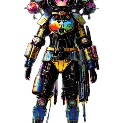 robot, weapon, cyberpunk, concept art transparent PNG cut-out
