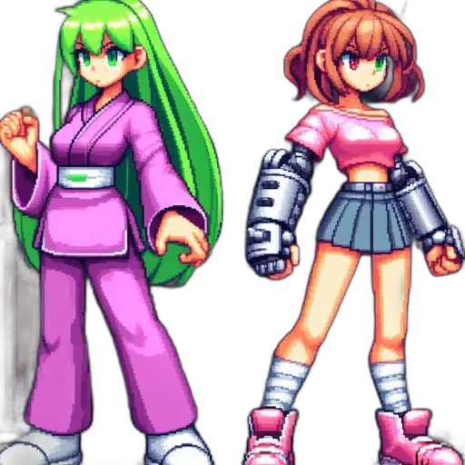 robot, pixel art, concept art, vaporwave transparent PNG cut-out