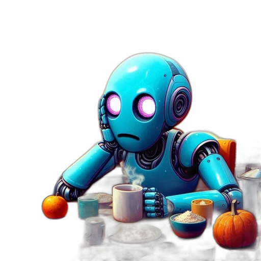 robot, concept art, 3d render, pixel art transparent PNG cut-out