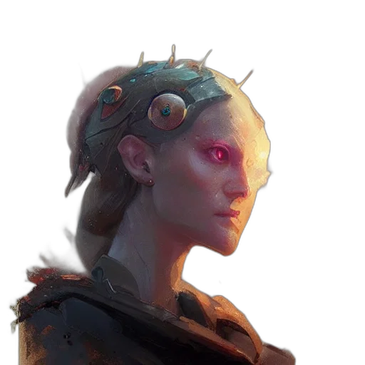 face, robot, mask, crown transparent PNG cut-out