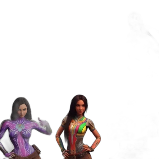 concept art, 3d render, fantasy art, pixel art transparent PNG cut-out