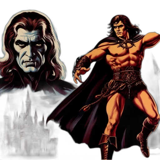 comic book art, concept art, fantasy art, cartoon transparent PNG cut-out