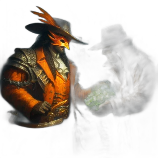 mask, dragon, hat, weapon transparent PNG cut-out