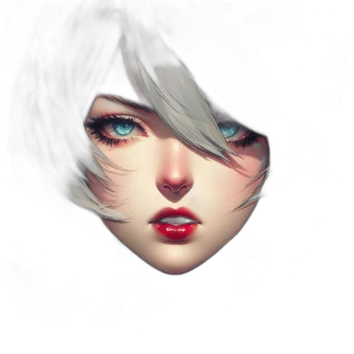 face, mask, hair, robot transparent PNG cut-out