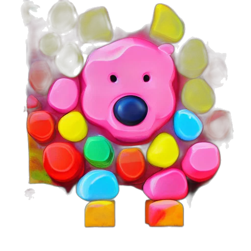 animal, creature, flower, 3d render transparent PNG cut-out