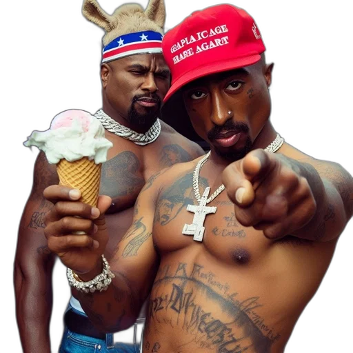 hat, two, muscular, men transparent PNG cut-out