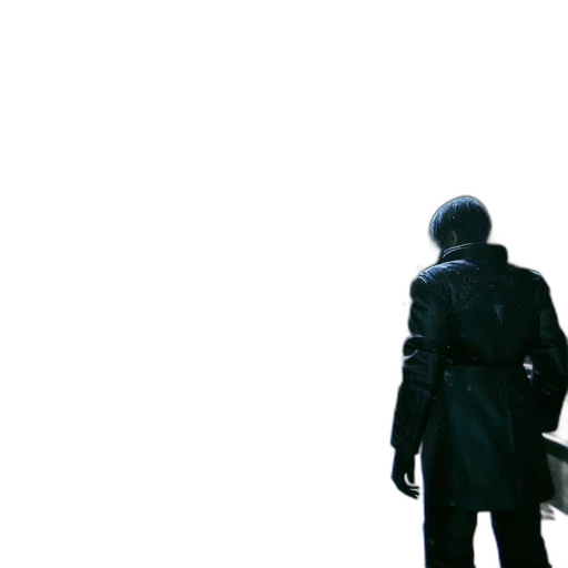 jacket, robot, staff, sword transparent PNG cut-out