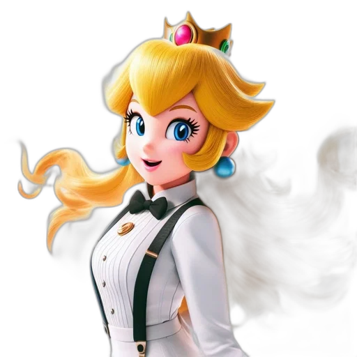 crown, staff, dress, 3d render transparent PNG cut-out