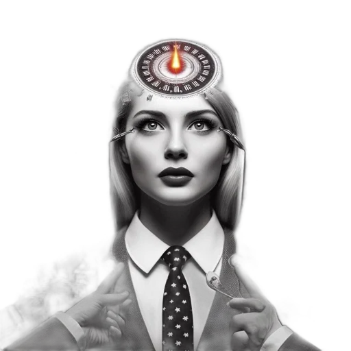 robot, staff, jewelry, comic book art transparent PNG cut-out