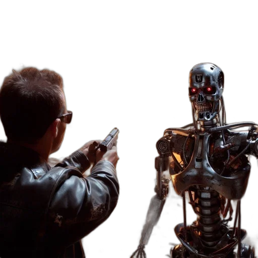 robot, weapon, cyberpunk, concept art transparent PNG cut-out
