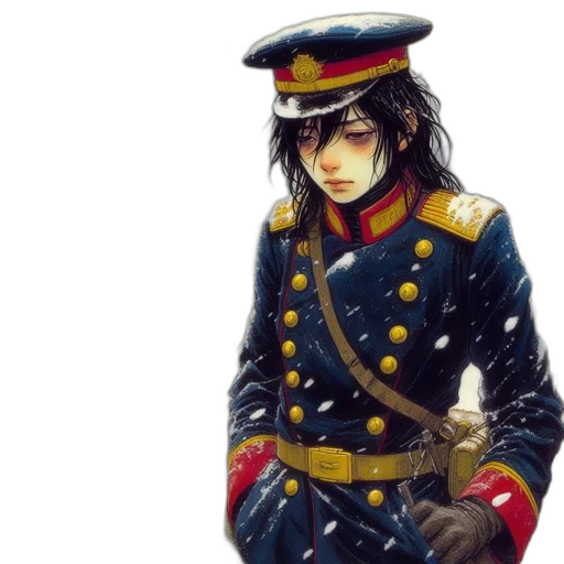 staff, jacket, hat, fantasy art transparent PNG cut-out