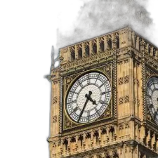 building, close-up, ornate, clock transparent PNG cut-out