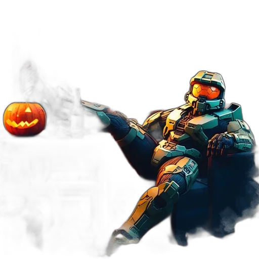 robot, weapon, mask, concept art transparent PNG cut-out