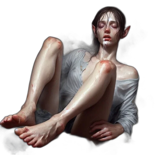 face, shoes, creature, concept art transparent PNG cut-out