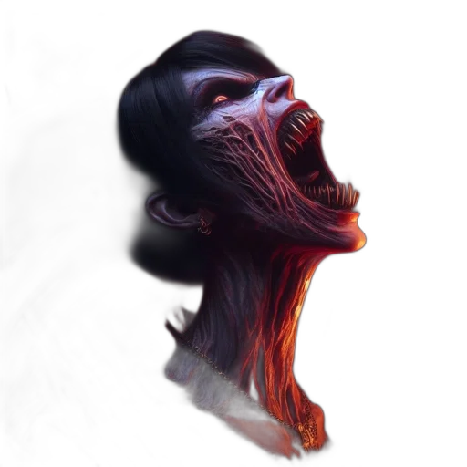 face, mask, creature, hair transparent PNG cut-out