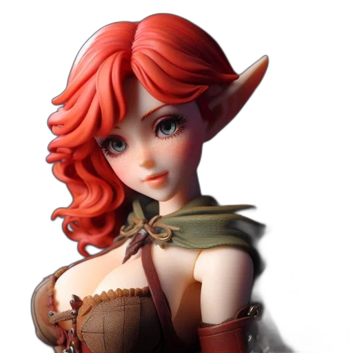 face, fantasy art, 3d render, concept art transparent PNG cut-out