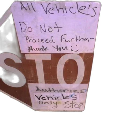 car, stop, sign, handwritten transparent PNG cut-out