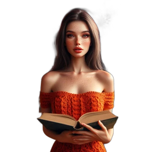 dress, jewelry, face, fantasy art transparent PNG cut-out