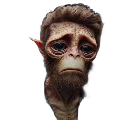 creature, face, staff, animal transparent PNG cut-out