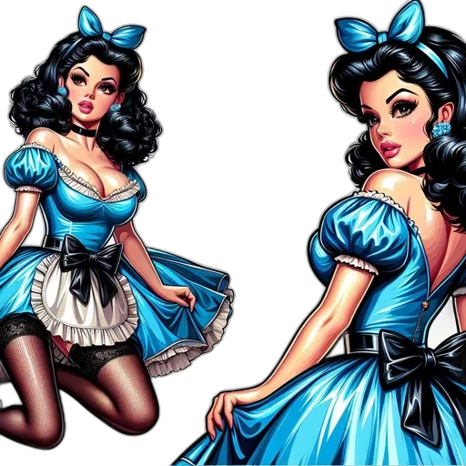 dress, comic book art, cartoon, concept art transparent PNG cut-out