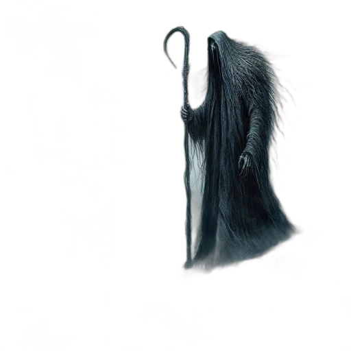 hair, mask, dress, creature transparent PNG cut-out