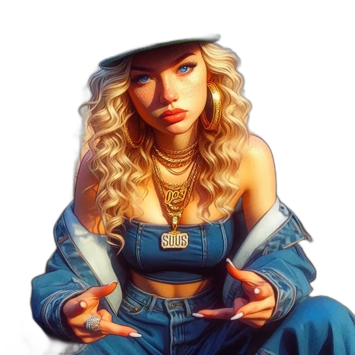 hat, jacket, jewelry, face transparent PNG cut-out