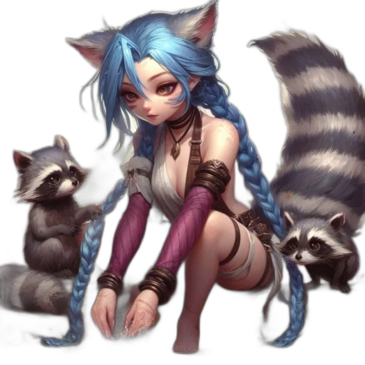 animal, staff, creature, fantasy art transparent PNG cut-out