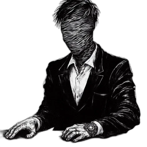 mask, jacket, face, hair transparent PNG cut-out