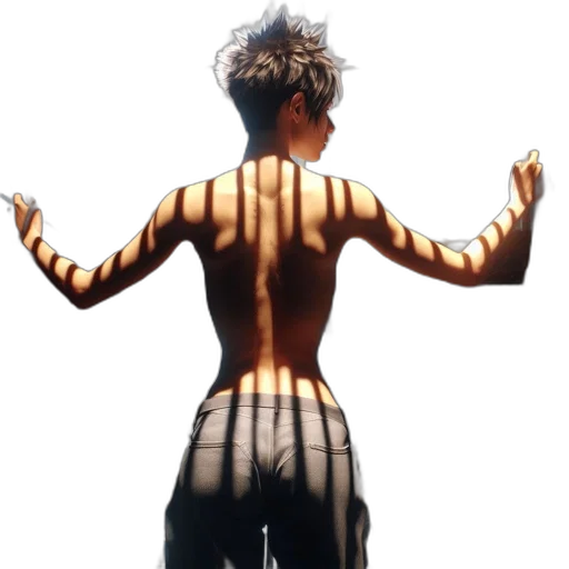 staff, creature, jacket, concept art transparent PNG cut-out